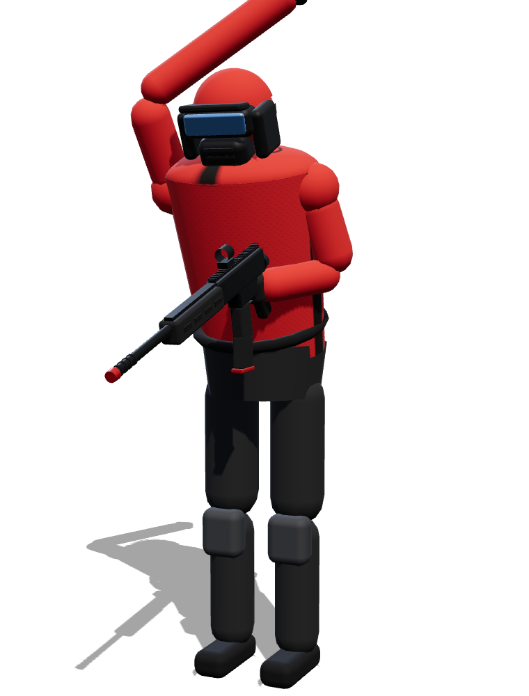 Eliminated, hand up